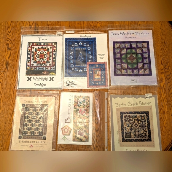 Quilting Pattern Collection New Taos, Starlight, Fantasia, butterflies & More - Picture 1 of 12
